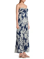 Avery Pleated Floral Maxi Dress