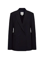 Tabitha Cotton & Wool Double-Breasted Blazer