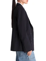 Tabitha Cotton & Wool Double-Breasted Blazer
