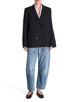 Tabitha Cotton & Wool Double-Breasted Blazer