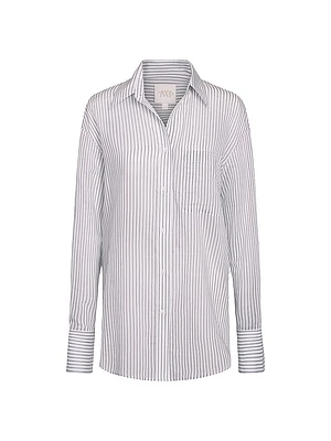 Big Joe Stripe Cotton-Silk Shirt