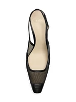 Olivia 85MM Mesh & Leather Pumps