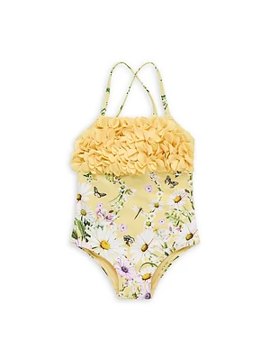 Baby Girl's, Little Girl's & Daisy Chains Rosette One-Piece Swimsuit