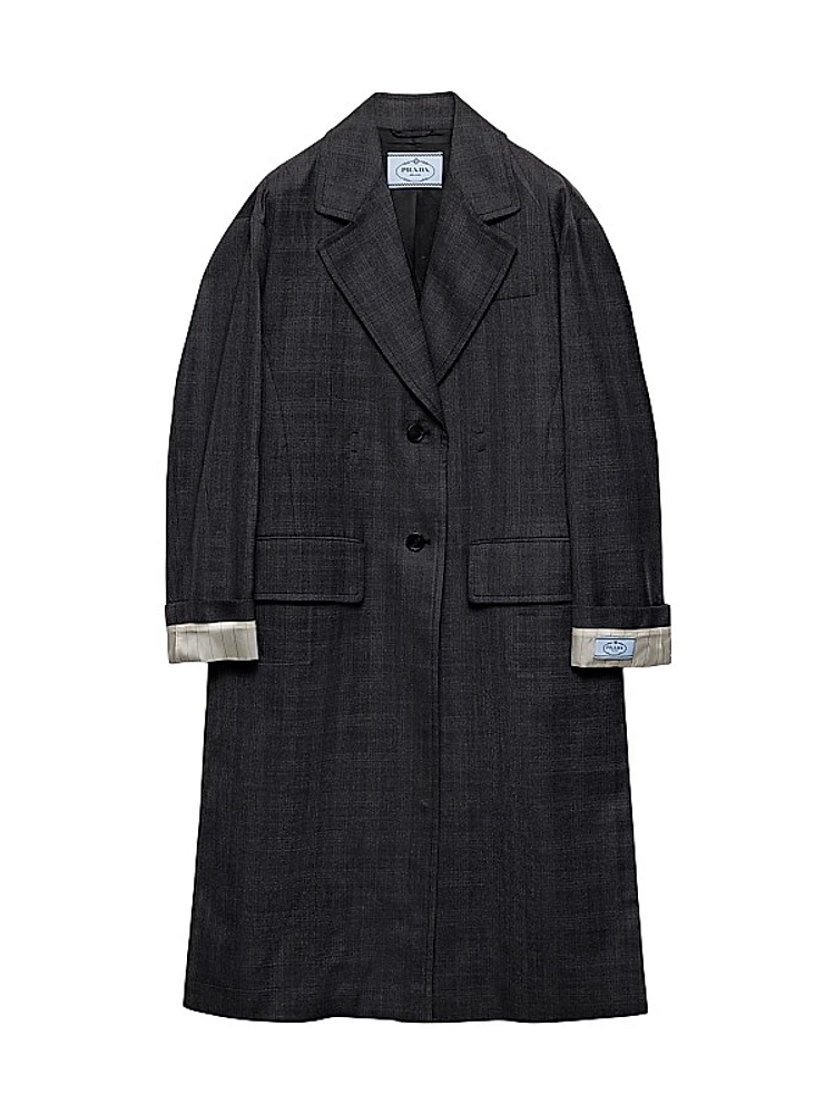 Single-Breasted Wool Coat