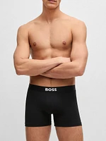 Three-Pack of Stretch-Cotton Boxer Briefs with Logos