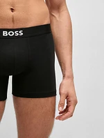 Three-Pack of Stretch-Cotton Boxer Briefs with Logos