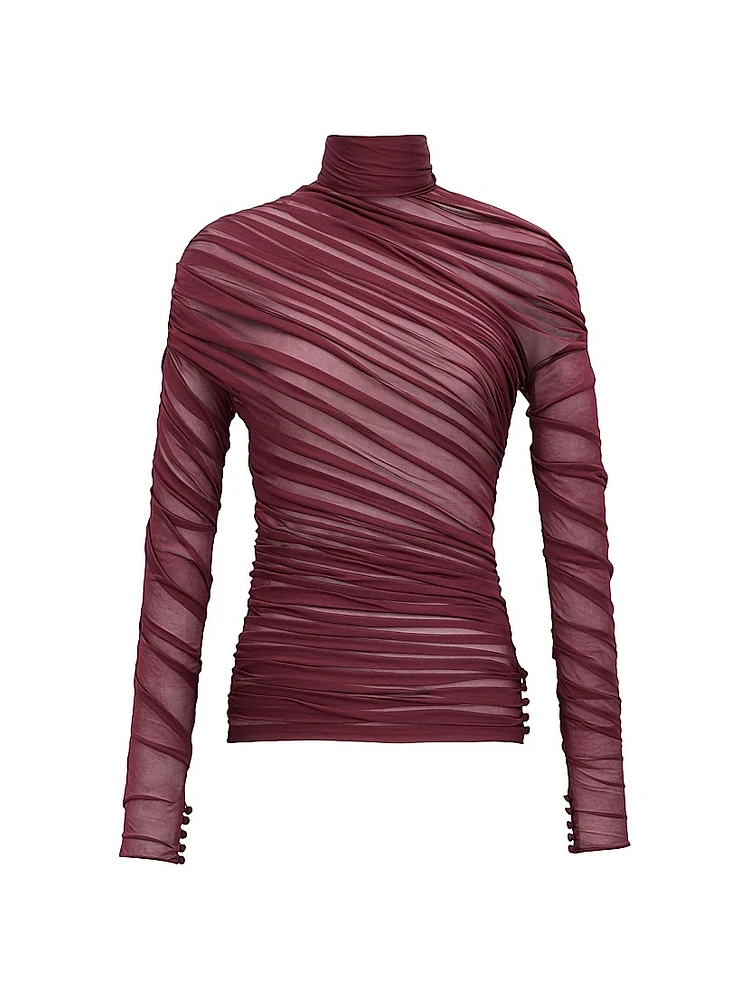 Ruched Top Jersey Voile
