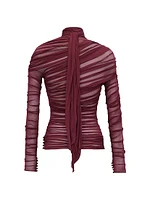 Ruched Top Jersey Voile