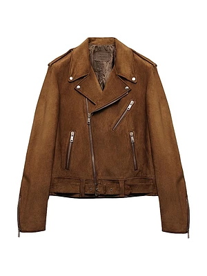 Suede Biker Jacket