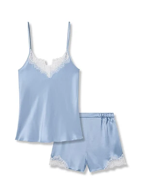 Mulberry Silk Lace Cami & Shorts Set