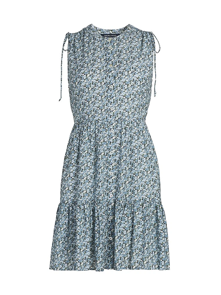 Yulianna Floral Cotton-Blend Minidress