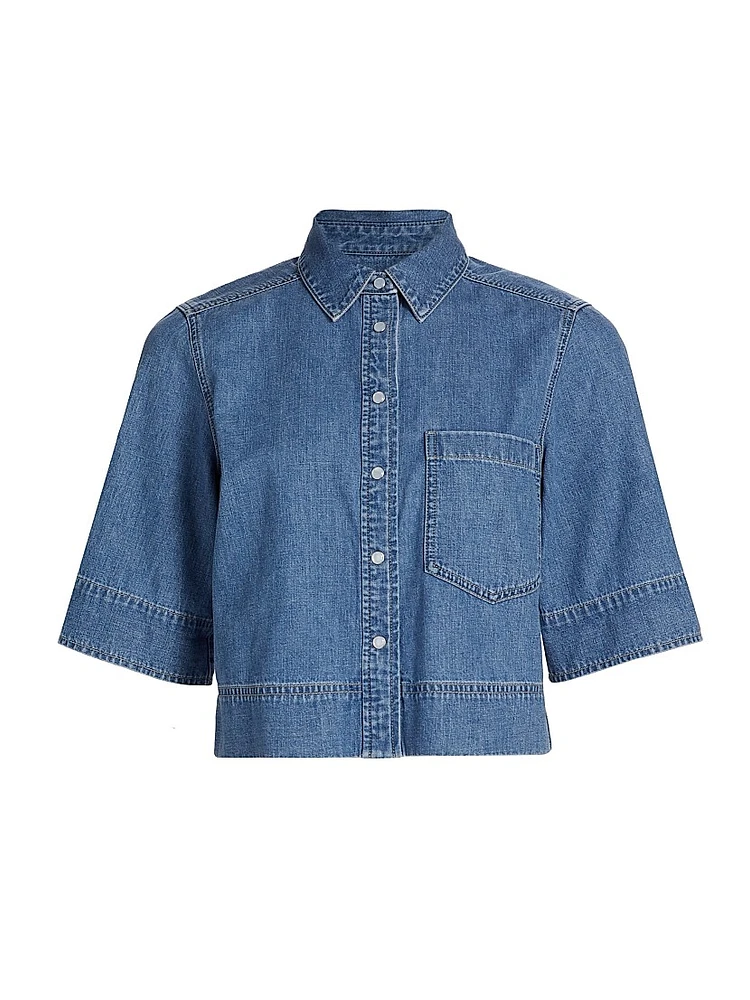 Spruce Denim Crop Top