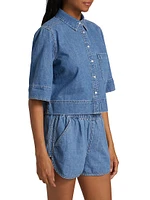 Spruce Denim Crop Top