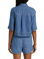 Spruce Denim Crop Top
