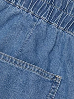 Nessie Dolphin-Hem Chambray Shorts