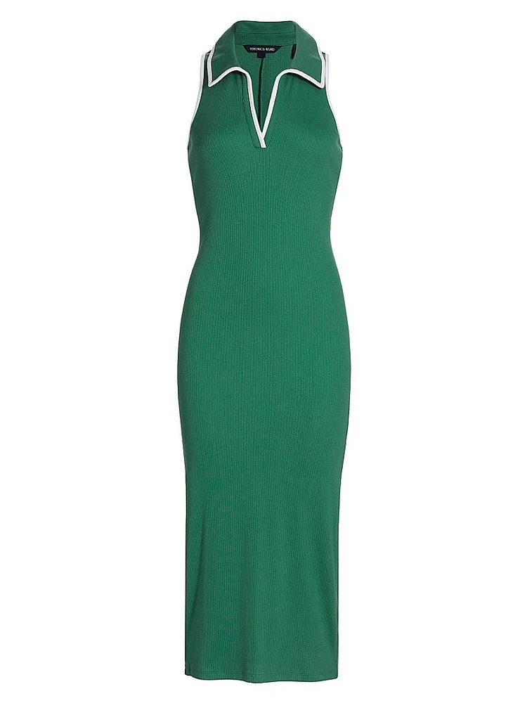 Darien Stretch-Cotton Sleeveless Midi-Dress
