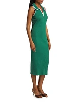 Darien Stretch-Cotton Sleeveless Midi-Dress