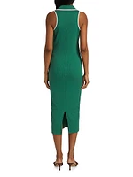 Darien Stretch-Cotton Sleeveless Midi-Dress