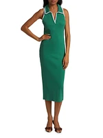 Darien Stretch-Cotton Sleeveless Midi-Dress