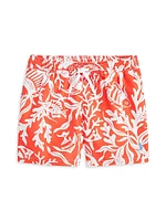 Little Boy's & Fish Print Swim Shorts