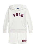 Little Boy's & Logo Fleece Hoodie