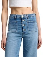 Jo Stretch Ultra High-Rise Wide-Leg Crop Jeans