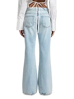 Spencer Low-Rise Seamed Flare Jeans