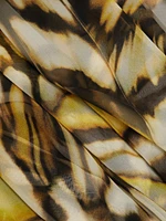 Abstract Butterfly Silk Chiffon Caftan Gown