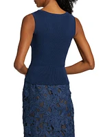 Silk-Blend Rib-Knit Tank