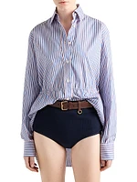 Striped Poplin Shirt
