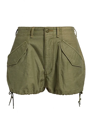Marianne Cotton Mid-Rise Cargo Shorts
