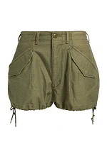Marianne Cotton Mid-Rise Cargo Shorts