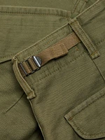 Marianne Cotton Mid-Rise Cargo Shorts