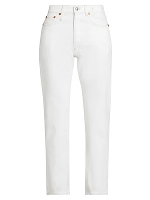 Boyfriend Denim High-Rise Straight-Leg Jeans