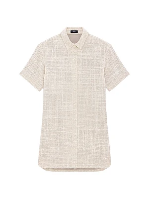 Tweed Mini Shirtdress