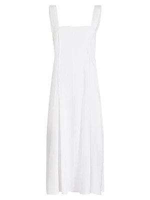 Cami Linen-Blend A-Line Midi-Dress