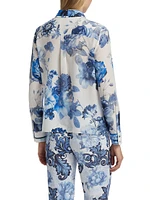 Willa Floral Print Button-Up Blouse