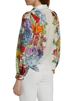 Roanne Floral Cotton-Silk Blouse