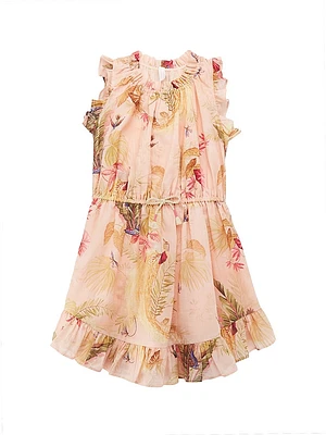 Little Girl's & Palm Floral Dress