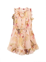Little Girl's & Palm Floral Dress
