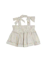 Little Girl's & Rainbow Stripe Top