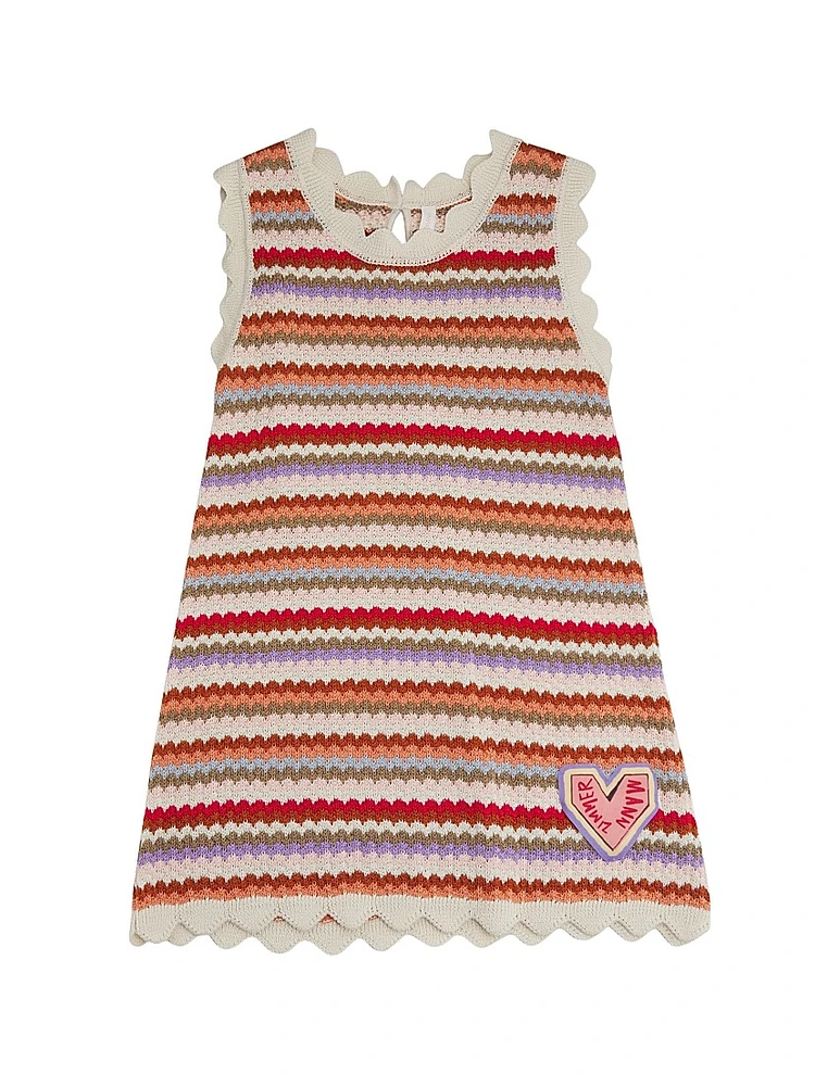Little Girl's & Lucky Stripes Knit Dress