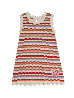 Little Girl's & Lucky Stripes Knit Dress