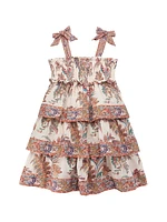 Little Girl's & Tiered Paisley Dress