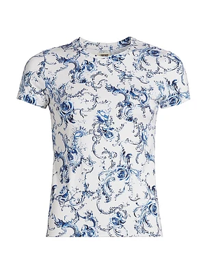 Ressi Baroque Print Crewneck T-Shirt