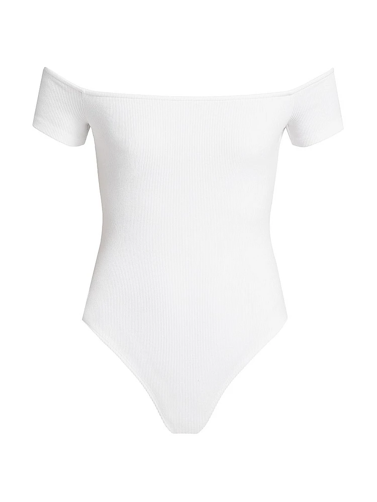 Adana Cotton-Blend Off-Shoulder Bodysuit