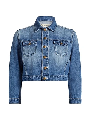 Koda Washed Denim Crop Jacket