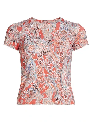 Ressi Crewneck Paisley T-Shirt