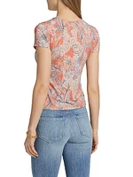 Ressi Crewneck Paisley T-Shirt