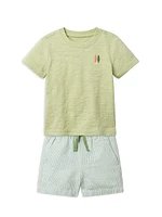 Little Boy's The Surfboard T-Shirt & Shorts Set